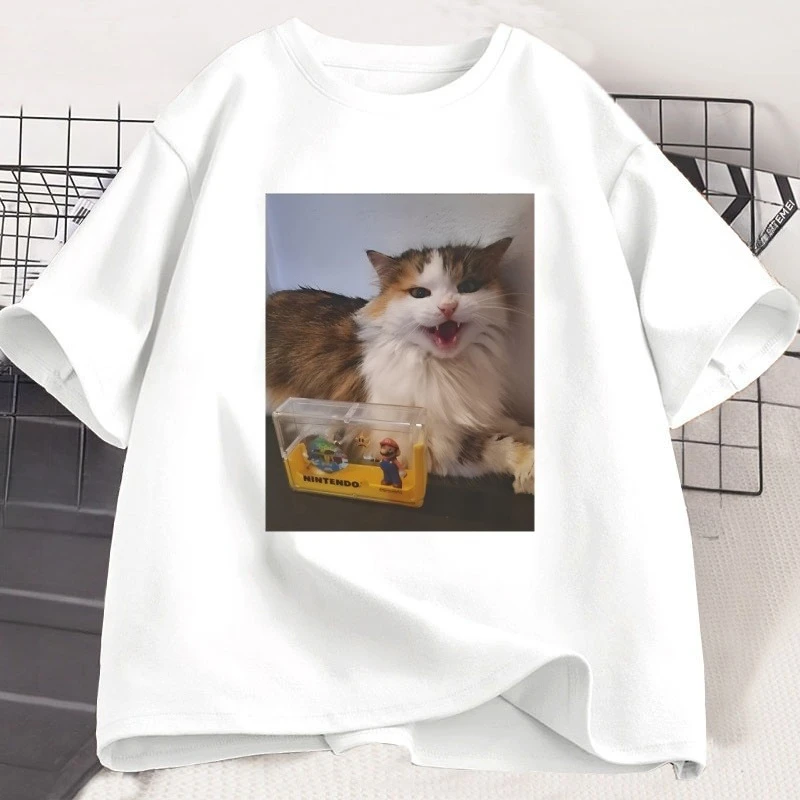 Forsaken Skin 007n7 Love Cat T Shirt Men Women Game Cosplay Tshirt Funny Graphic Tees Cotton Short Sleeve Family T-shirt