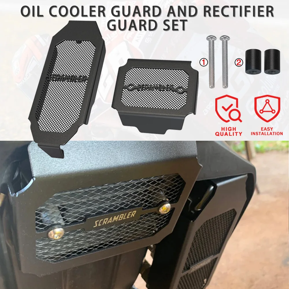 

2025 Motorcycle Oil Cooler Guard For Ducati Scrambler 800 Classic Flat Throttle Tracker Pro Cafe Racer Cafe Racer Monster 797