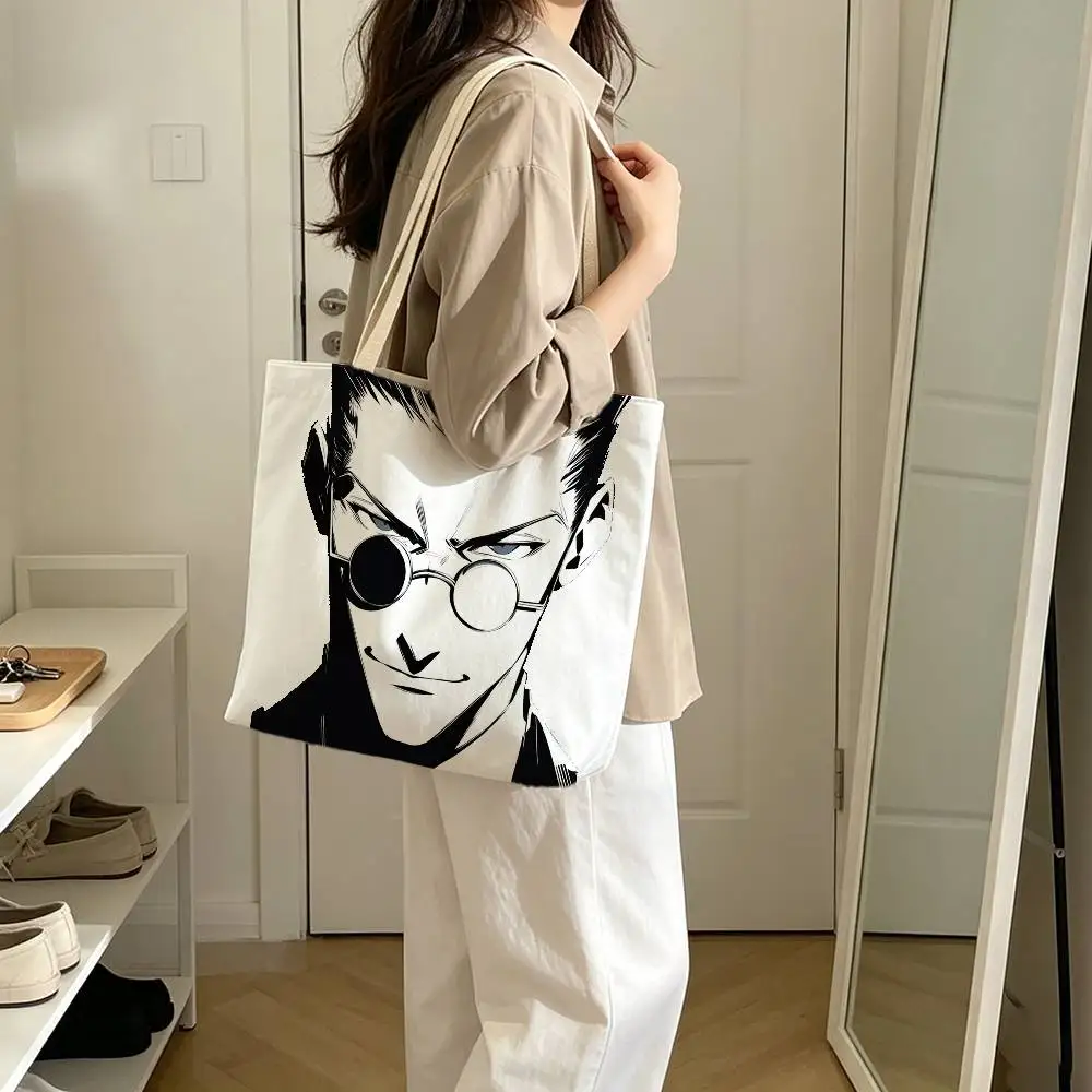 H-Hunter L-Leorio-S PaladiKnight Canvas Tote Bag Spacious Shoulder Bag with Zipper Closure and Classic for Work