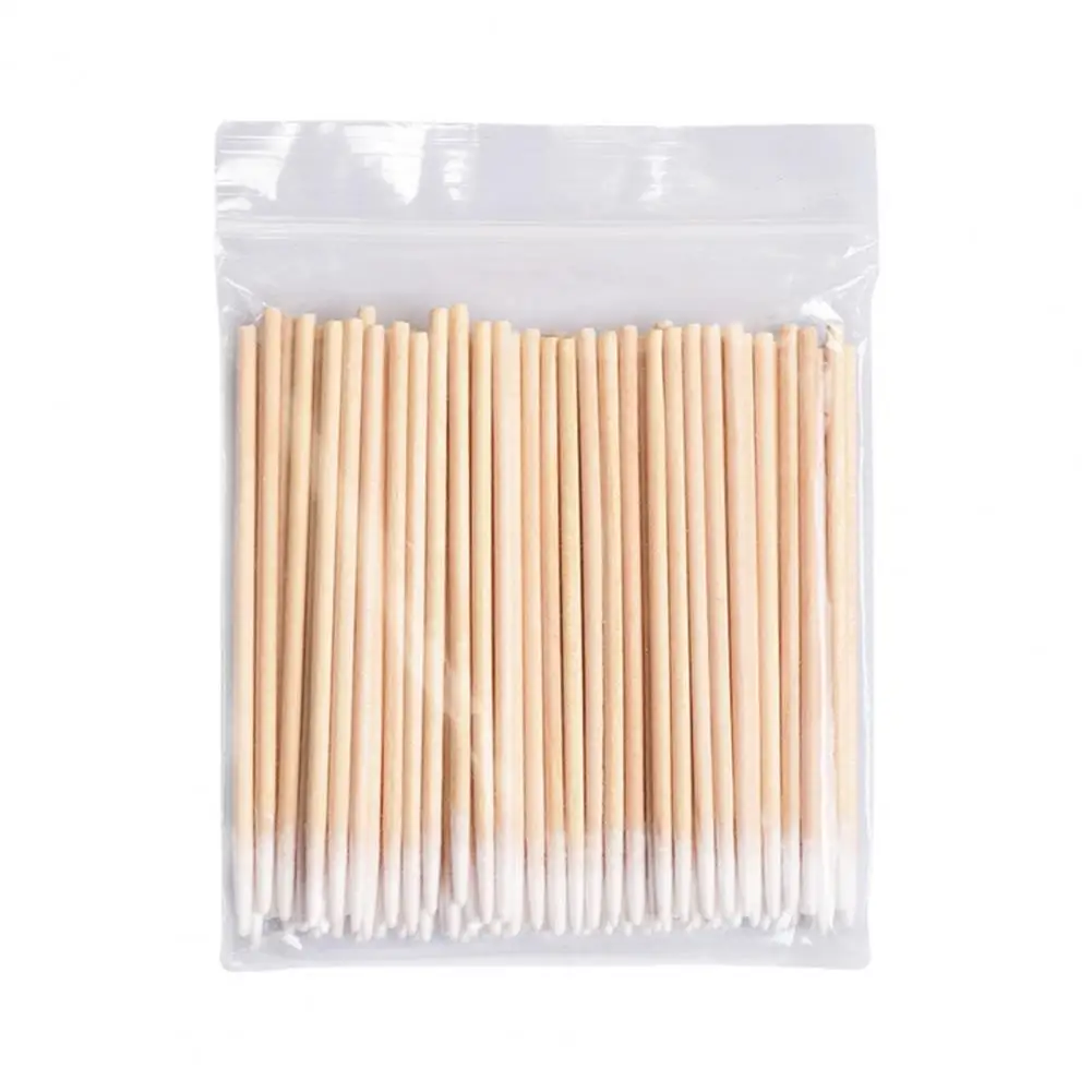 2 Bags 200Pcs Pointed Cotton Swab Disposable One-time Sharp Mouth Makeup Tools Tattoo Eyelash Extension Cotton Swab For Eyebrow