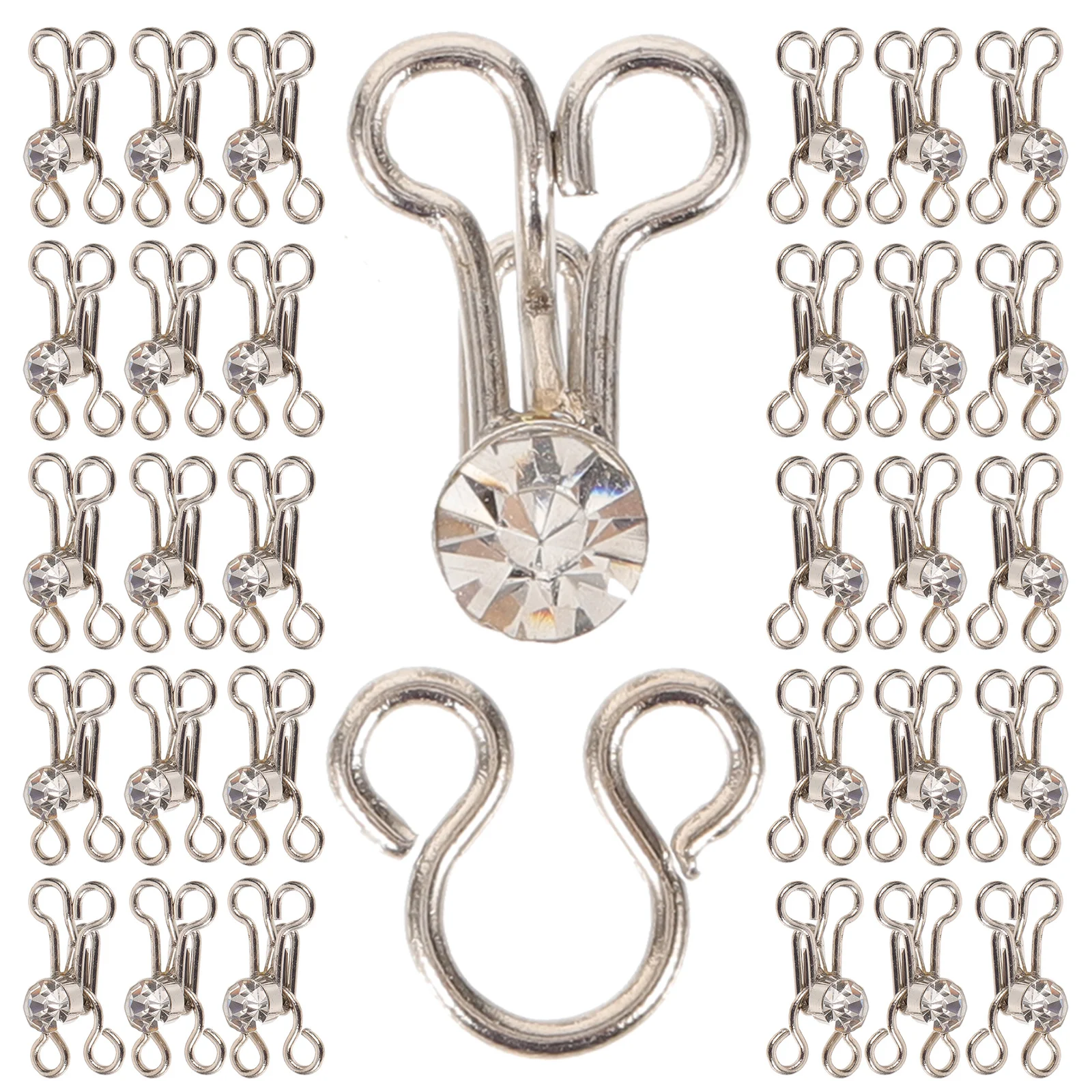 

20Pcs Sewing Closure Hooks Suitable for Bra Pants Dress Skirt Clothing Sewing Eye Closure Hook