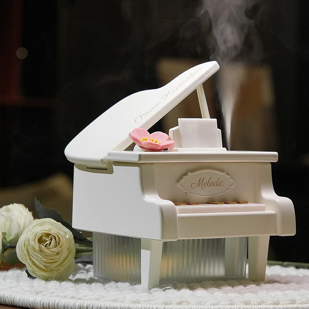 البيانو شكل اللاسلكية المحمولة الهواء المرطب 350 مللي USB قابلة للشحن 1200 مللي أمبير بطارية بالموجات فوق الصوتية صانع ضباب رائع مبيد للمنزل #1