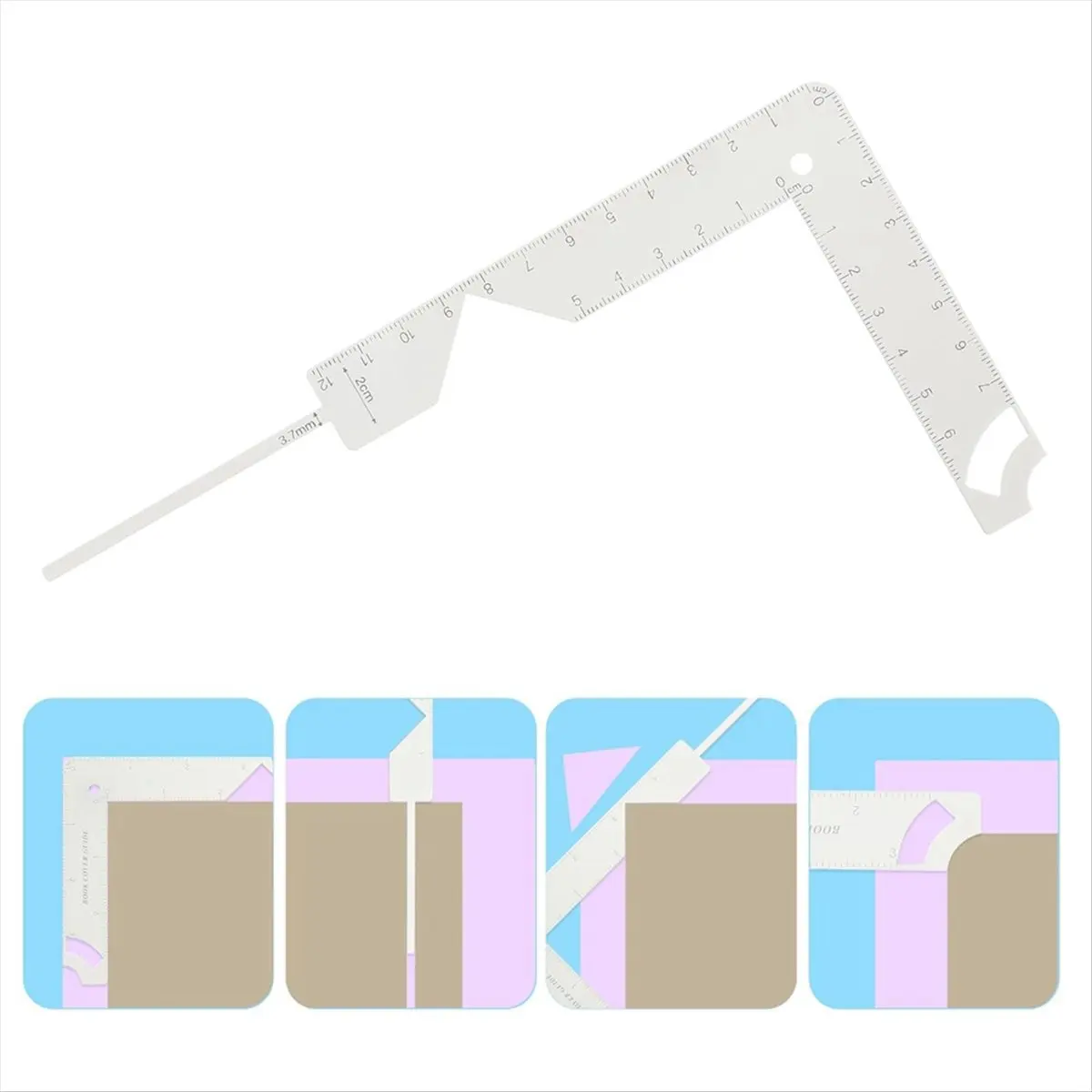FTGT-5-In-1 Book Cover Guide,Bookbinding Kit,Book Binding Kits Bookbinding Cover Tool for Making Book Cover DIY Tool