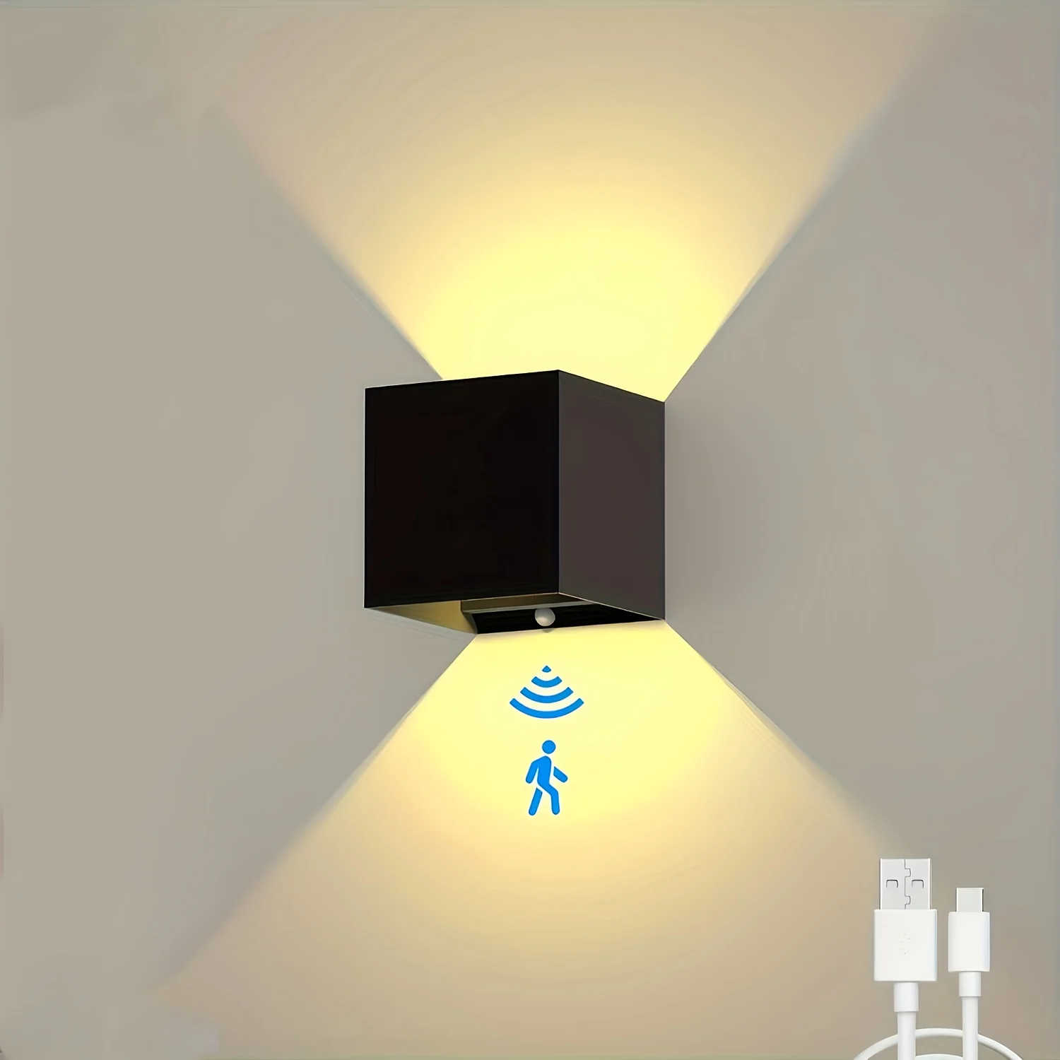 Battery Operated Wall Sconce Magnetic Cordless Night Light Indoor Motion Sensor LED Wall Lights Bedrooms Corridors Living Rooms