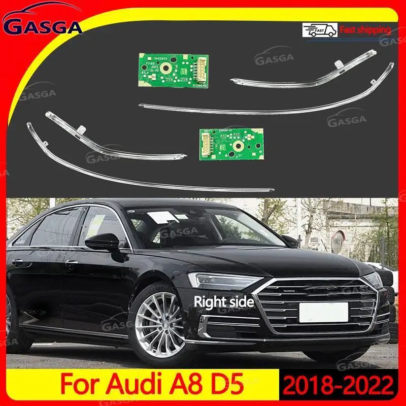 

For Audi A8 D5 2018-2022 DRL Chip Headlight Light Guide Plate Daytime Running Light Tube Circuit Board Chip Angel Eye