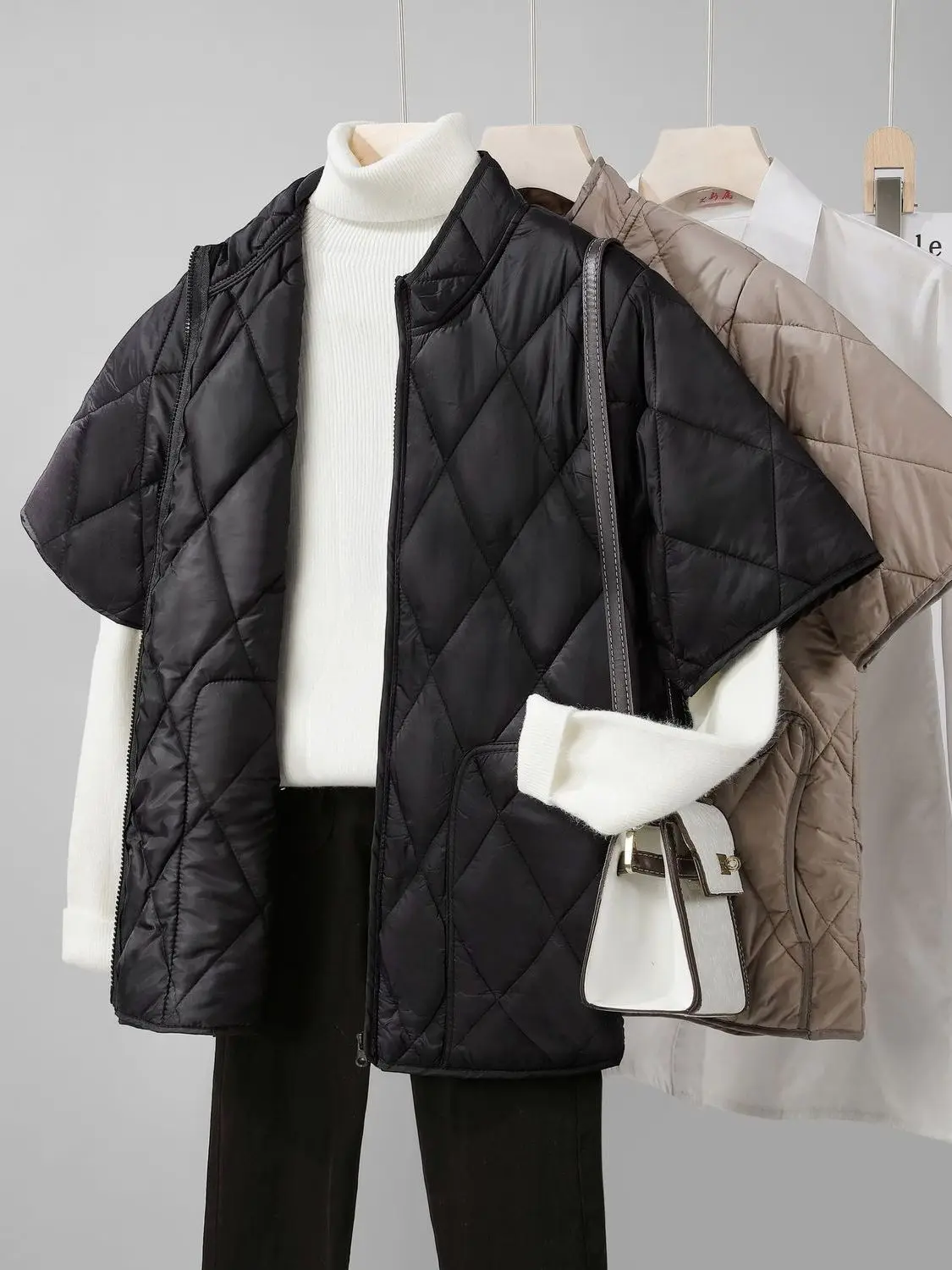 

Large Size Cotton Vest for Men Home Wear f Sve Autumn Winter New Sle Warm Healtare oulder Pad Jaet Zipper Closure