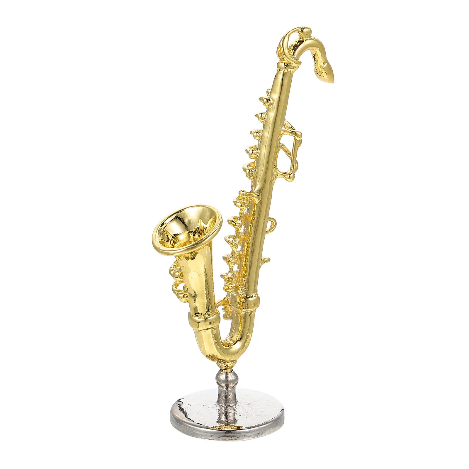 

Lifelike Acrylic Saxophone Simulation Ornament Small Micro Landscape Decoration Miniature Music Instrument Adornment