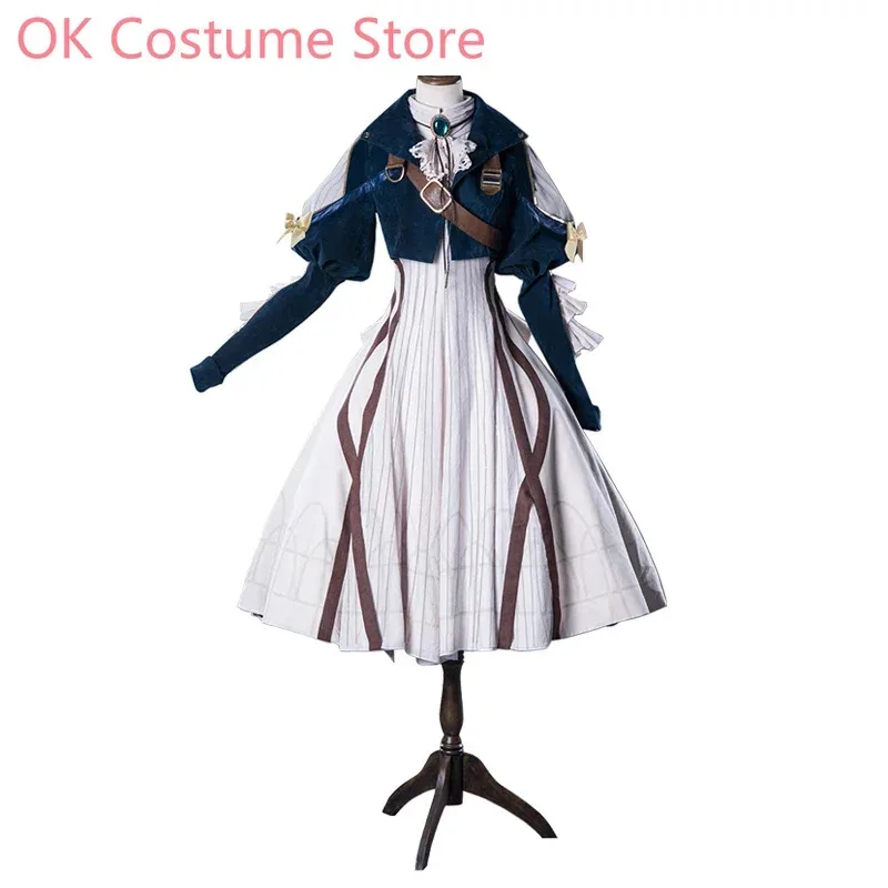 CyAnime! Violet Evergarden Elegant Lolita Dress Gorgeous Uniform Cosplay Costume Halloween Carnival Party Suit For Women