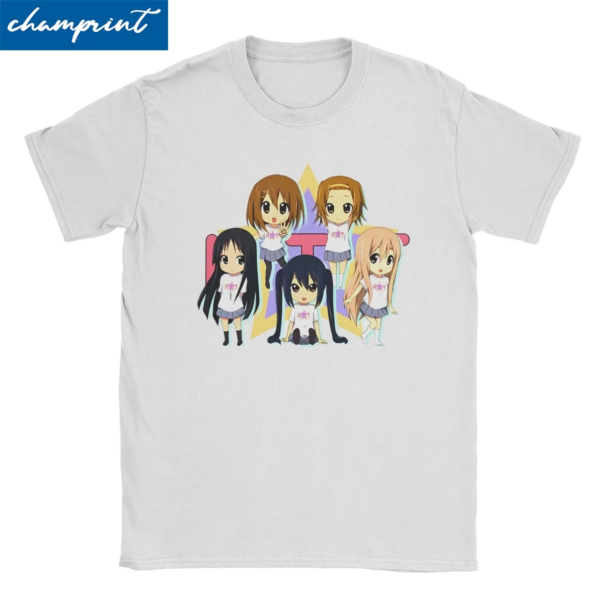 K ON Girls Comic for Men Women T Shirt Anime Casual Tees Short Sleeve Round Neck T-Shirt Pure Cotton Summer Clothing