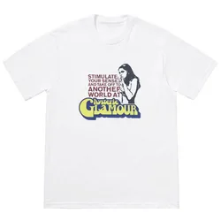 2025 Hysteric Glamour T-shirt American Retro Tee Street Culture Tide Brand T-shirt Niche High Quality Trend Short Sleeve