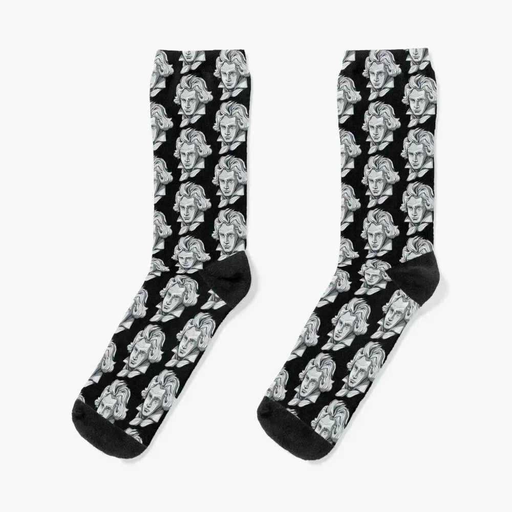 

Beethoven. Socks retro luxury Toe sports cotton Socks Girl Men's Soccer Toe sports Crossfit tennis Man Socks Women's