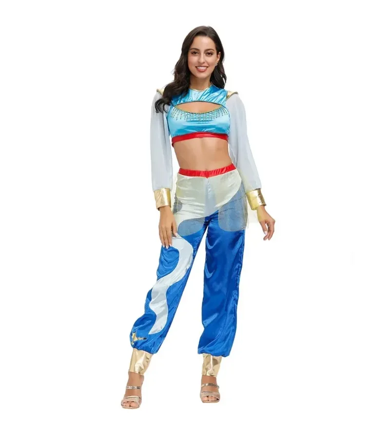 

Halloween Purim Costume For Women Mythology Aladdin Magic Lamp Princess Jasmine Costume Cosplay Party Fantasia Dress Up