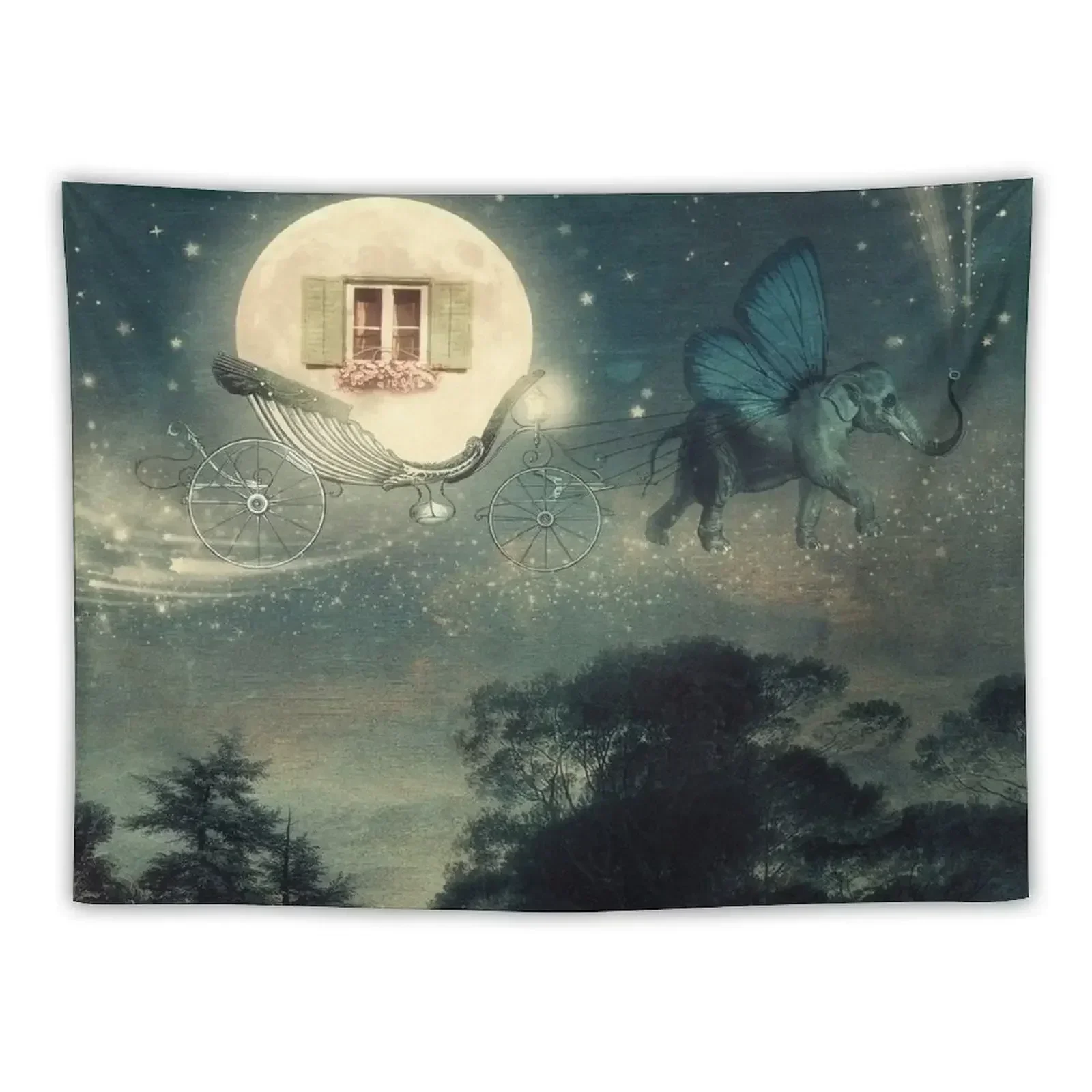 

If Moon Would Travel Tapestry Decoration For Rooms Funny Things To The Room Tapestry