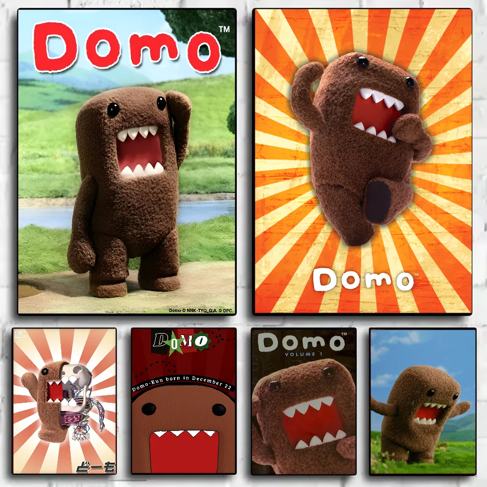 Cute Domo-kun Poster HD art sticky wall waterproof home living room bedroom bar aesthetic decoration