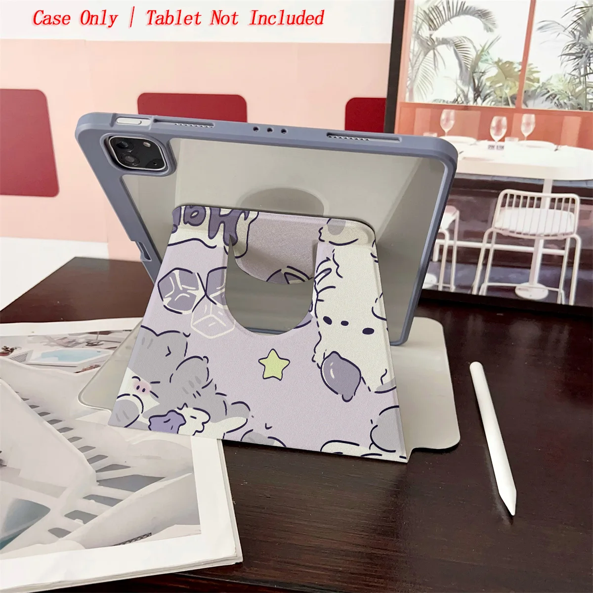 حافظة iPad مطبوعة على شكل حيوان لطيف كارتوني لهاتف Pro 12.9/11/Air 10.9/iPad 10.2/Mini 6، غطاء مقاوم للصدمات ومقاوم للاهتراء #4