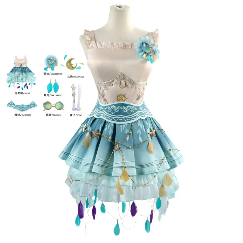 

Костюм для косплея Game Identity V Margaretha Zelle для женщин, платье Wandering Moonlight, карнавальная вечеринка, одежда в стиле аниме a;k6