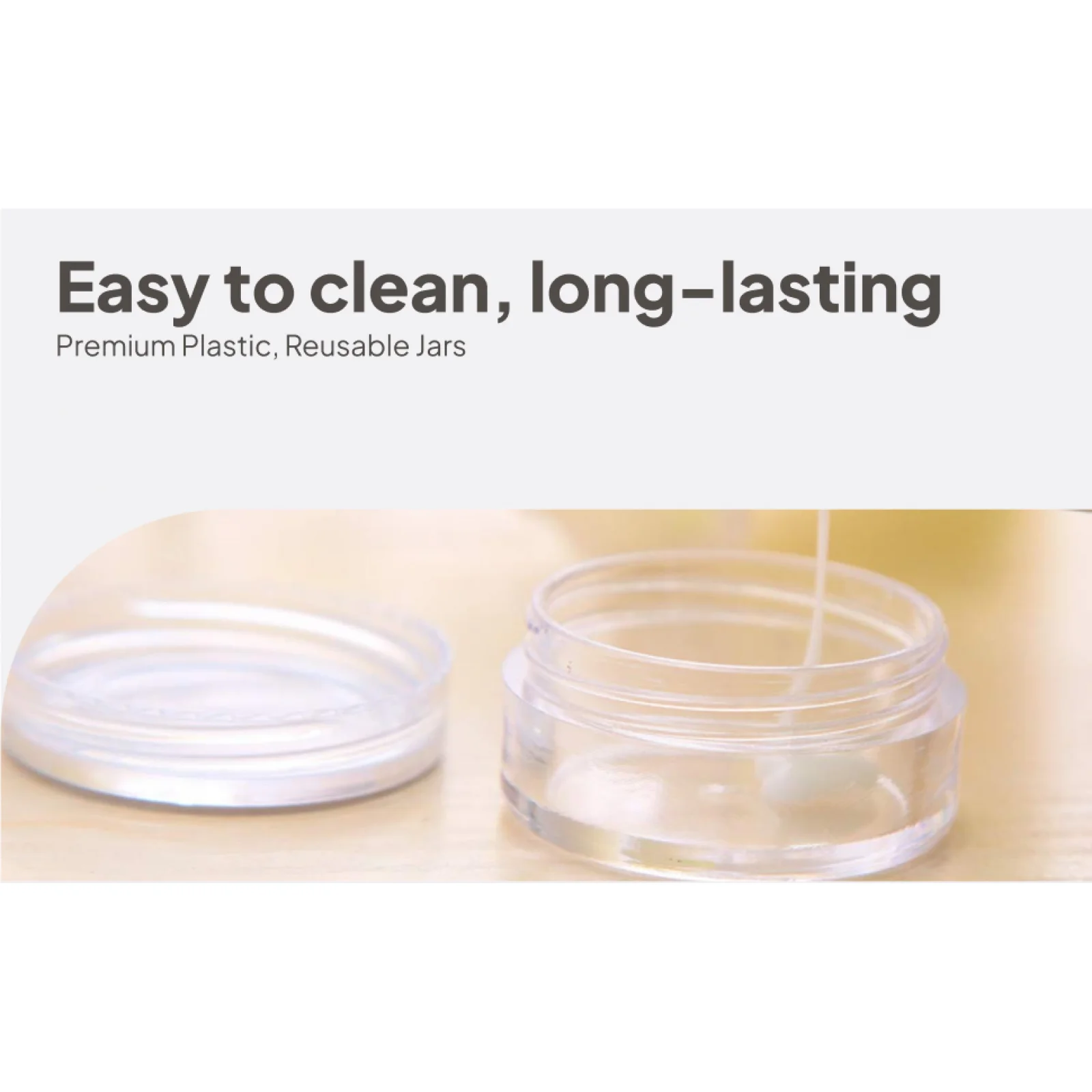 Clear Sample Empty Container Plastic Cosmetic Jars with Lids Refillable Pots Bottle for Makeup Lip Gloss