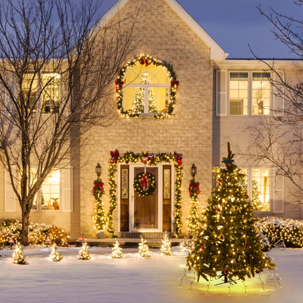 LED-Weihnachtslichterkette, 8 Beleuchtungsmodi, Lichterkette, Weihnachtsbeleuchtung für Urlaub, Zuhause, Party, Dekoration, drinnen und draußen, 400 LEDs – Detail 14