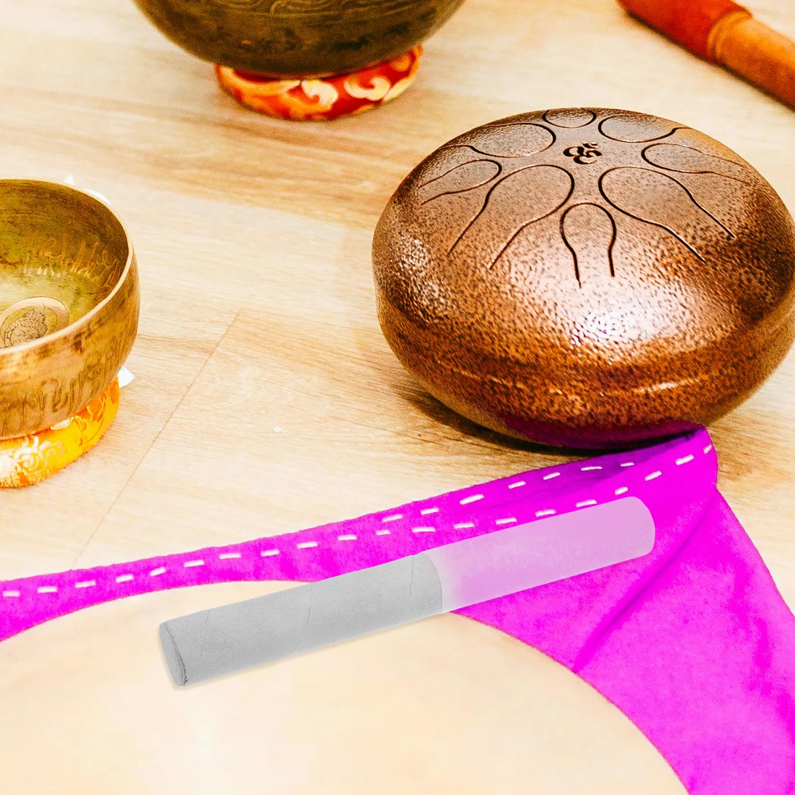 

1 set Crystal Singing Bowl Rods Acrylic Striker White Circle Meditation Yoga Sound Playing Accessories Musical Instruments