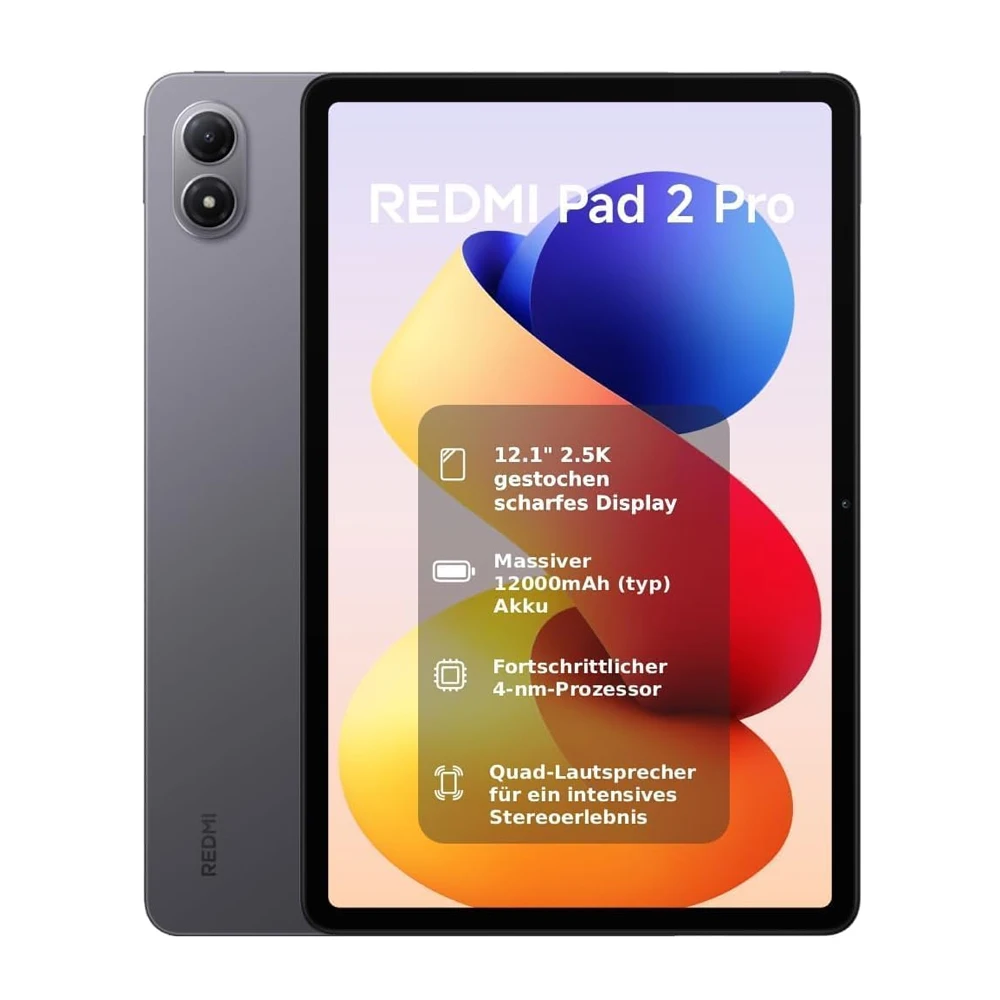 Tablette Xiaomi Redmi Pad 2 Pro version mondiale, écran 12,1 pouces 2,5K, batterie 12000 mAh, Snapdragon 7s Gen 4, Android 13, Wi-Fi 6