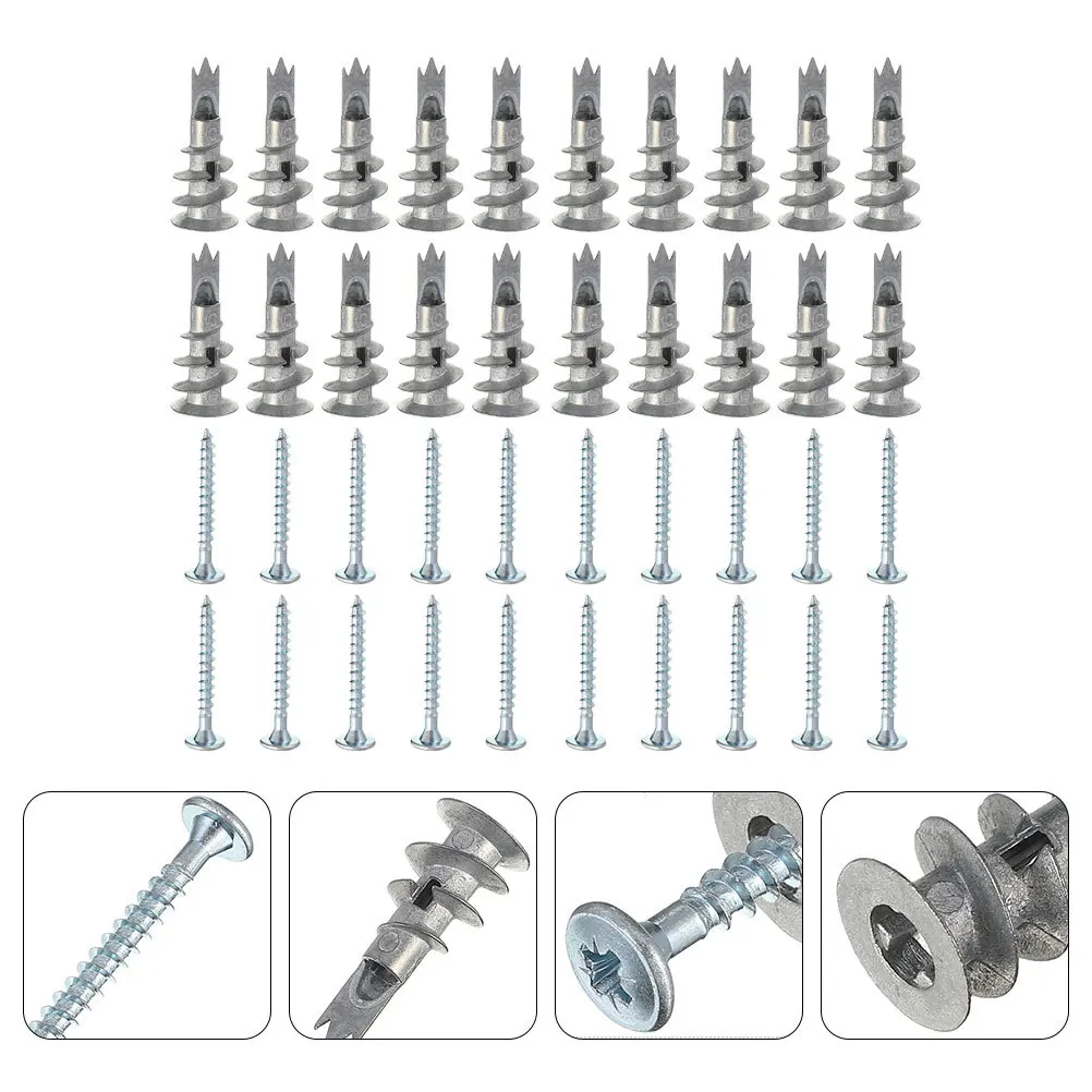 

50Sets Wall Screws Durable Installation Fixings for Secure Mounting Practical Durable Fixing Screws Screw Fixings