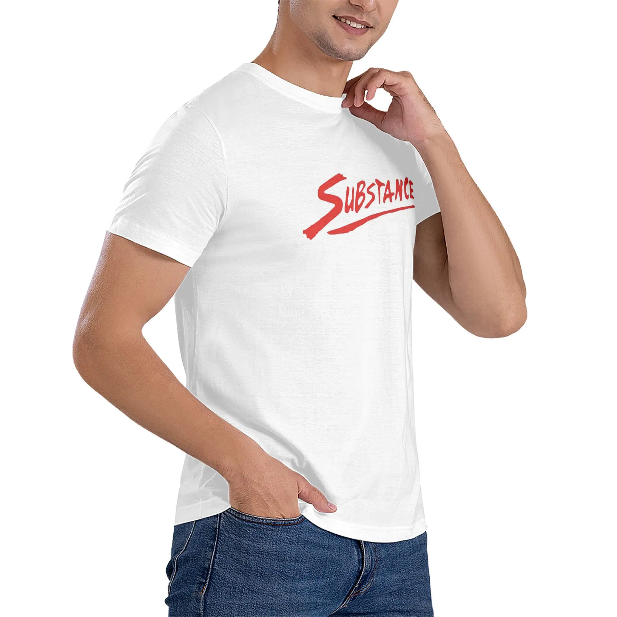 SUBSTANCE DEMI LOVATO Tshirt Men's Cotton Tops Funny  Crewneck Short Sleeve image 4