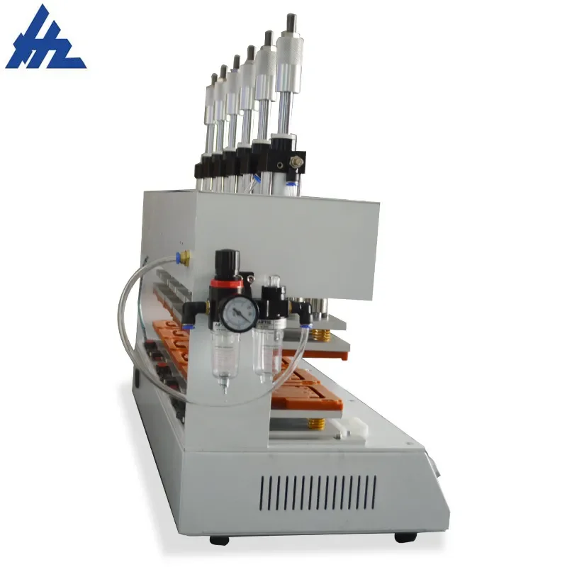 Manufacturer wholesale mobile phone case six-station press holding machine, automatic fast curing hot melt adhesive press