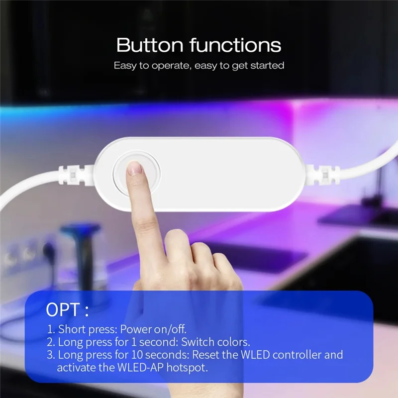 ABWP-GLEDOPTO WLED ESP32 Mini LED Strip Controller LED Strip Controller WLED ESP32 Mini Controller