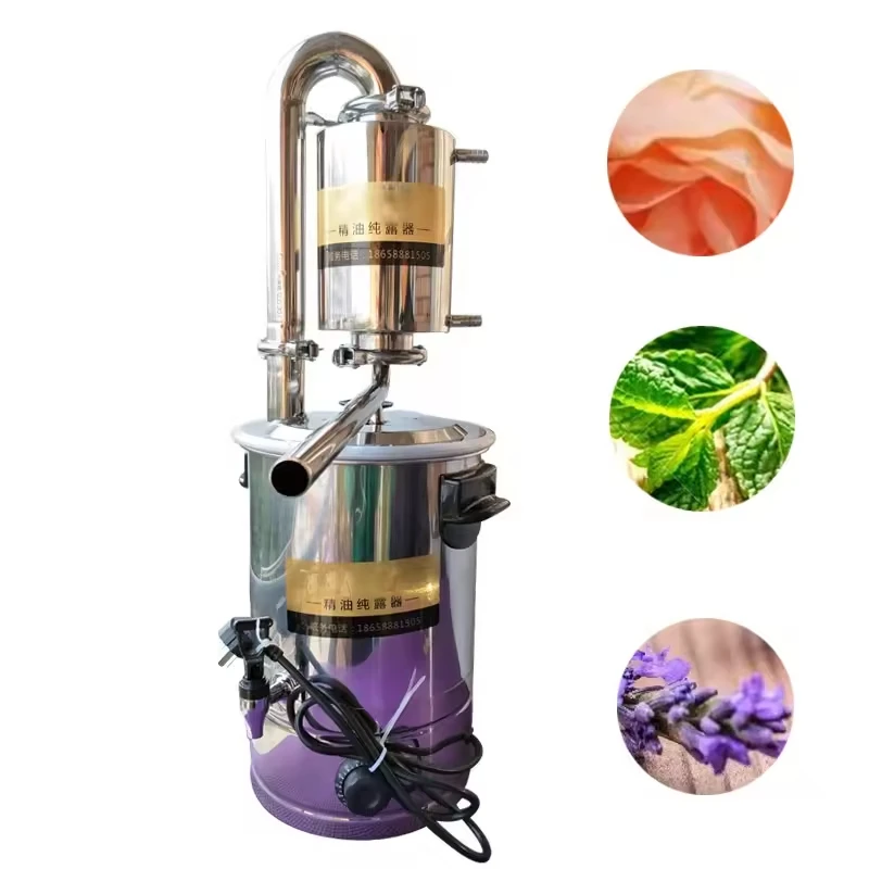 Rose Essential Oil Distillation Machine High Quality  Essential Oil Extraction Jasmine Geranium Nuts Flowers Eucalyptus