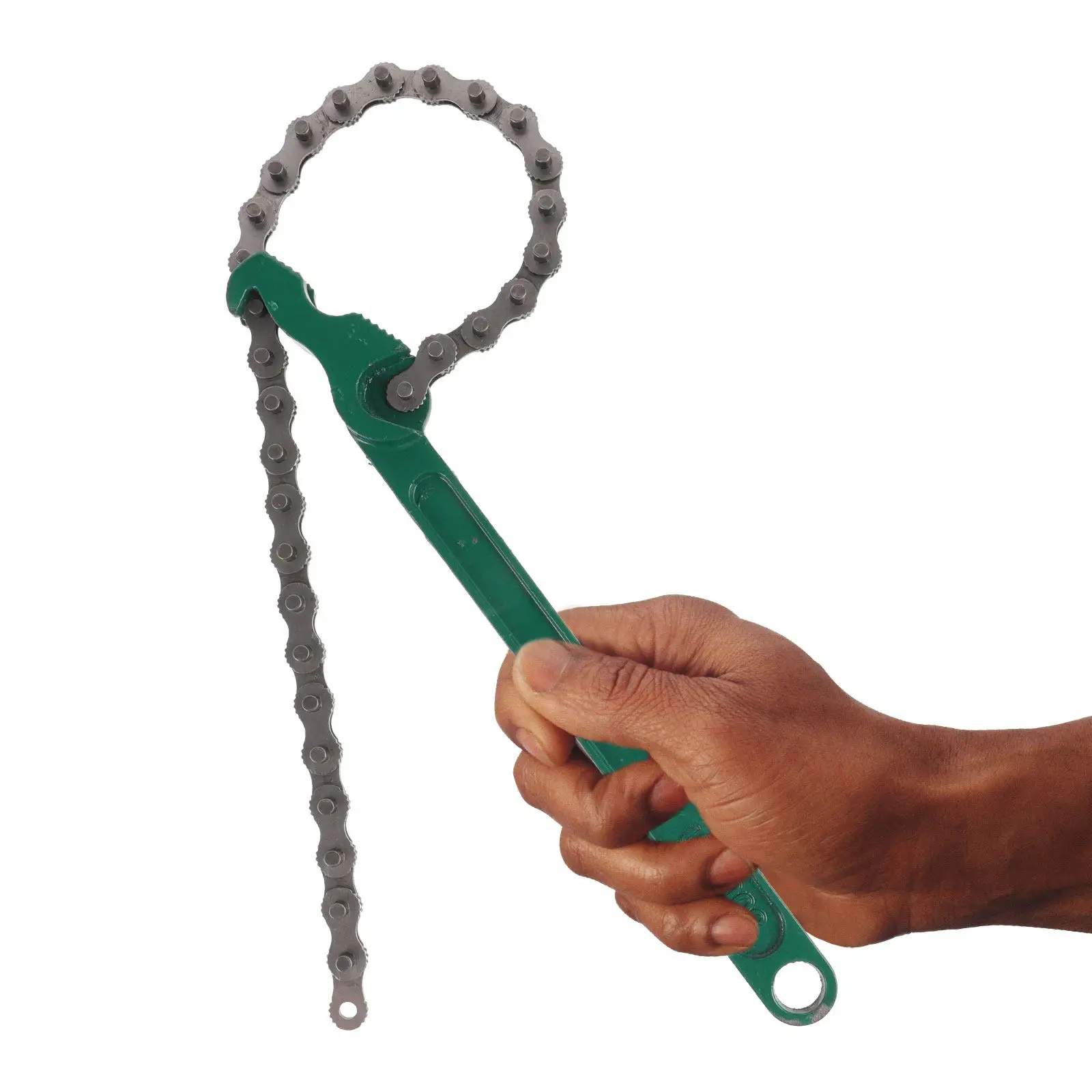 

2Pcs Oil Filter Removal Spanner Heavy Duty Ratcheting Chain Wrench Anti-Slip Strap Wrench for Automotive Water Fuel Tank Filter