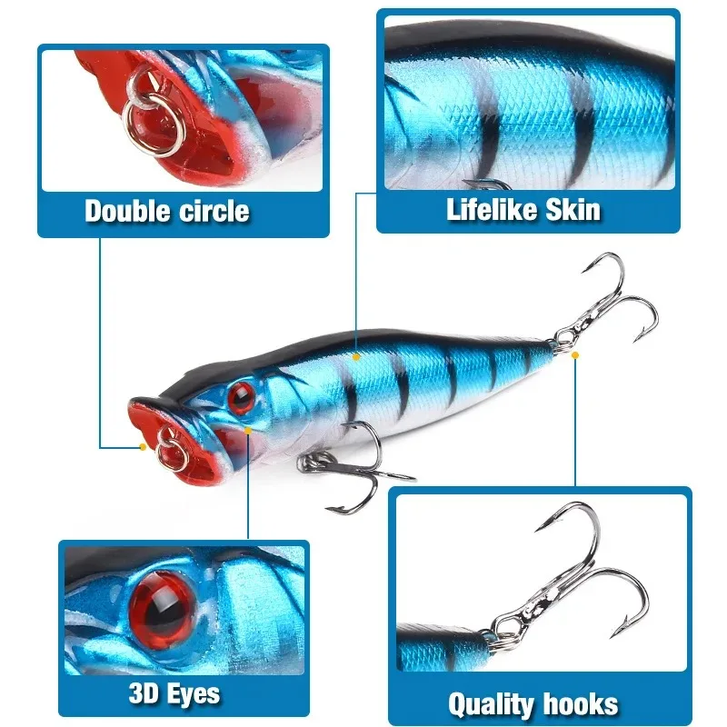 Lua Bait Wave Crawler Popper de superficie – señuelo duro - imagen 5