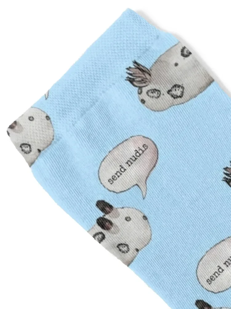 Sea Bunny Nudibranch, Snarky Nudibranch “Send Nudis...” Socks Sports japanese fashion christmas gift Socks Male Women's