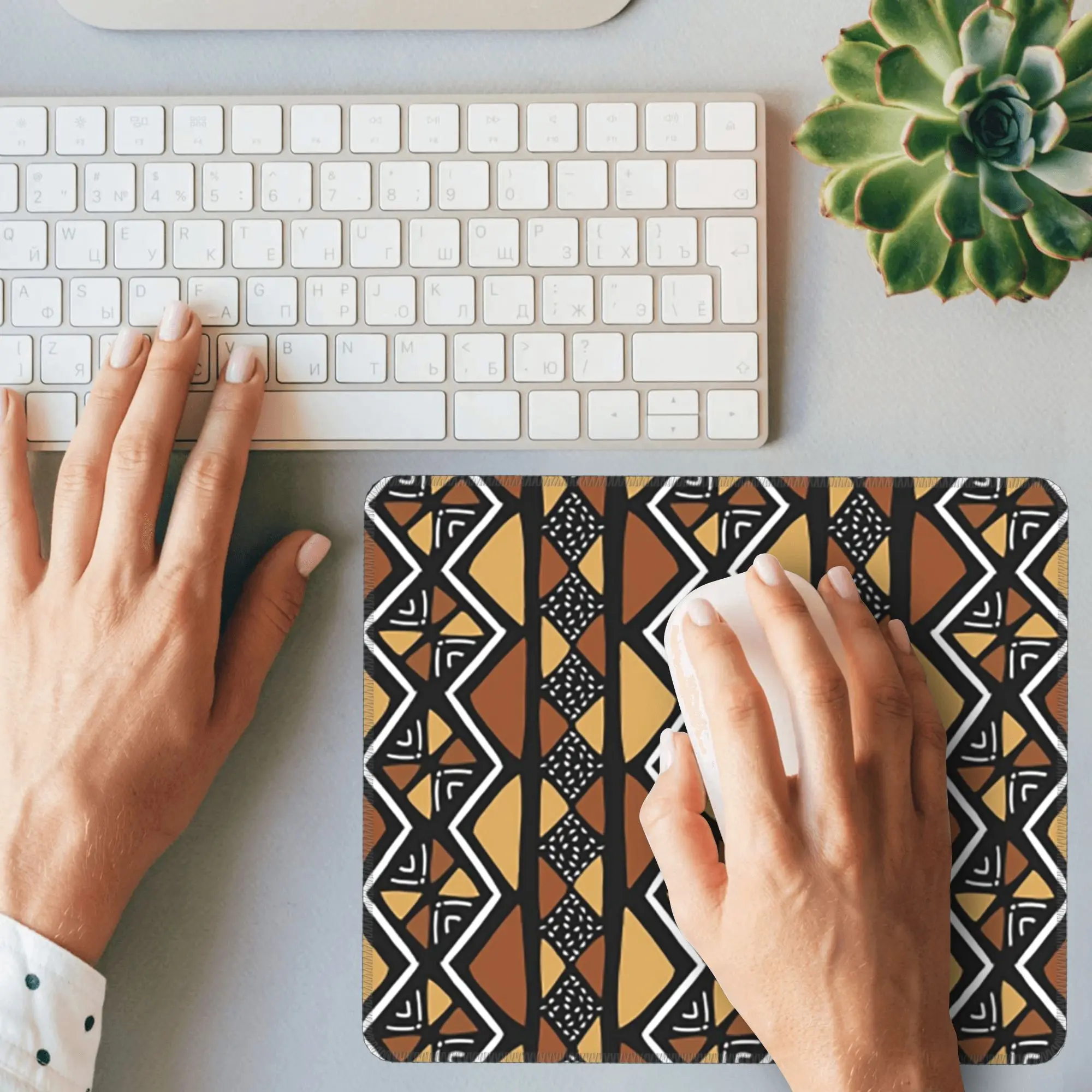 아프리카 진흙 천 말리 마우스 패드 컴퓨터 키보드 마우스 매트 게임용 PC 노트북 책상 매트 사무용품 테이블 매트