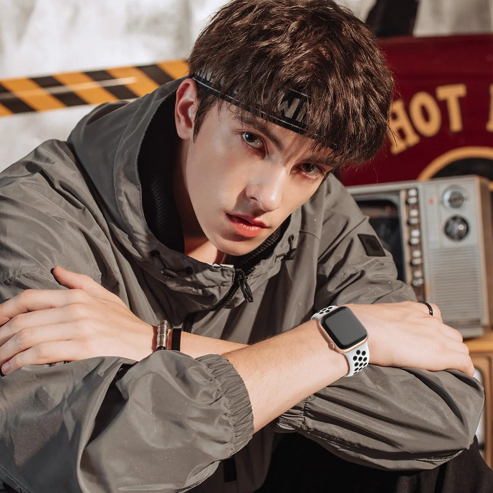 حزام رياضي لساعة أبل 46 مللي متر 42 مللي متر الترا 2 49 مللي متر 40 مللي متر 41 مللي متر 42 مللي متر 45 44 مللي متر سيليكون سوار lWatch Series10 9 8 SE 7 الفرقة #4