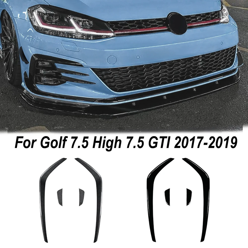 Front Bumper Cover Wind Knife Fog Lamp Trim Blade Trim Light For VW Golf 7.5 High 7.5 GTI 2017-2019 Car Accessories