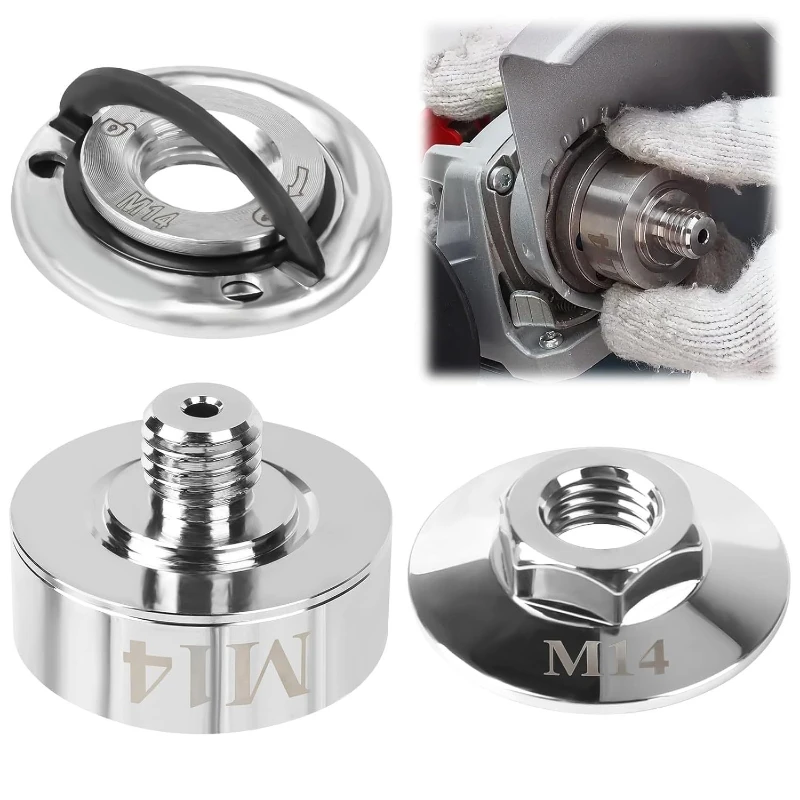 Angle Grinder Self Lock Quick Release Clamp Nut Lock Plate Clamping Flange Disc Lock Washer Replacement Parts Universal Power