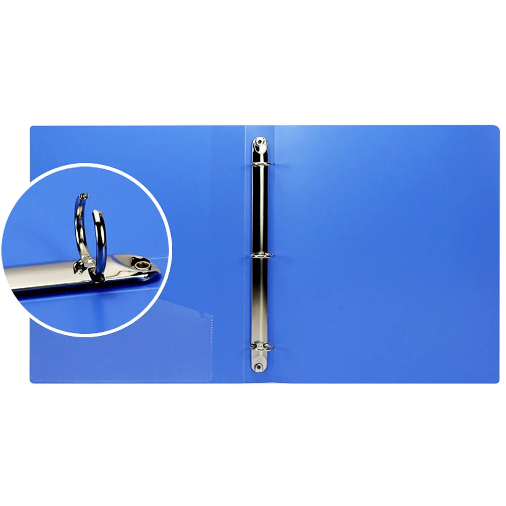 A4 Size Plastic File Folder With Round Lever Arch Document Organizer Three Hole Office Home Stationery Accessories