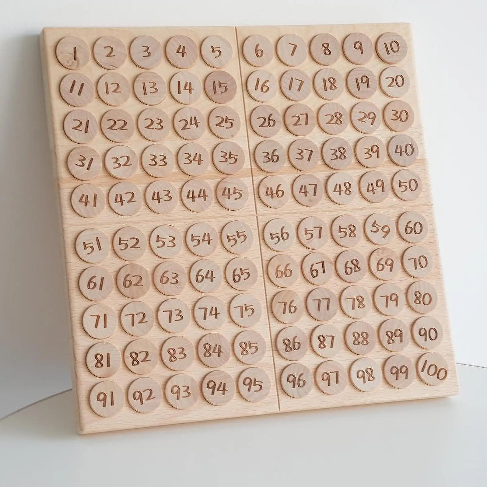 

Wooden Math Counting Hundred Board 1-100 Number Board, Party Favors Math Materials Montessori Math Game Board for 3 Year Old