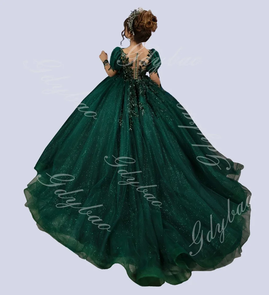 girls emerald green dress Rebecca flower girl dress emerald