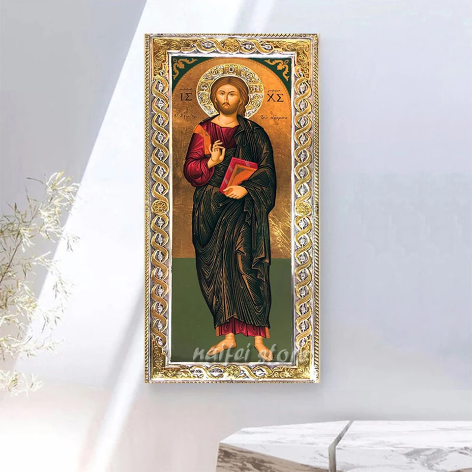 5d full square round diamond painting large size The Christ,Orthodox Icon mosaic diamond embroidery cross stitch home decor