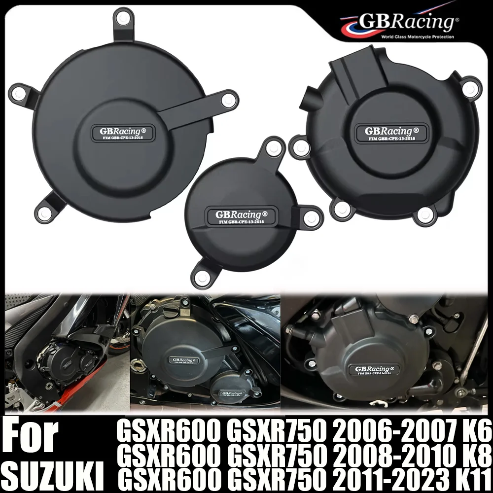 

GBRacing For SUZUKI GSXR600 GSXR750 2006-2023 K6 K8 K11 Motorcycle Engine Cover Clutch Cover Protection Set Accessories