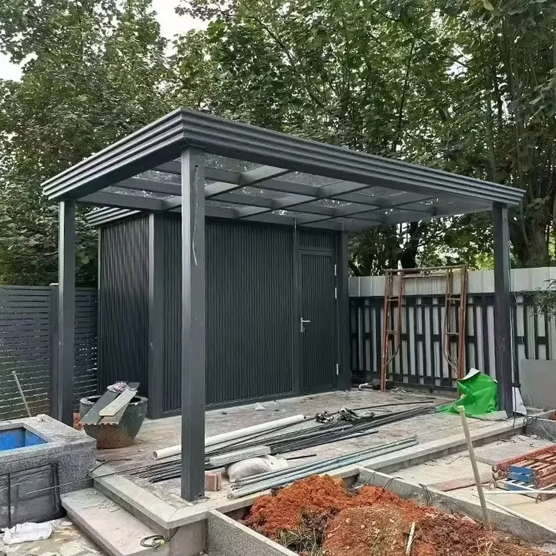 Maplemiles Export High-quality Smart Windproof Courtyard Villa Aluminum Alloy Electric Awning Creative Garden Outdoor