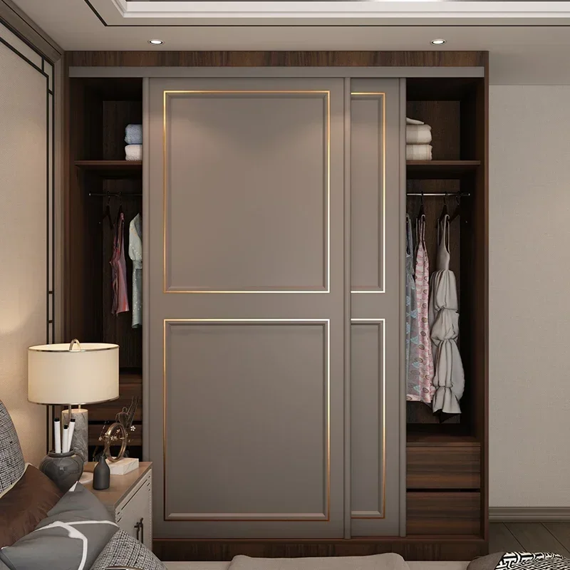 Nordic Modular Wood Wardrobes Tall Orgnizer Big Clothes Bedroom Wardrobes Closet Storage Wooden Ropero De Ropa Furniture Home