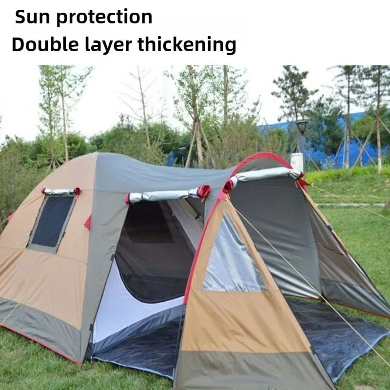 Großer, verdickter Sonnenschutz für den Außenbereich, zusammenklappbar, tragbar, Strandschutz, Campingzelte, leichtes Reisetzelt, Campingausrüstung