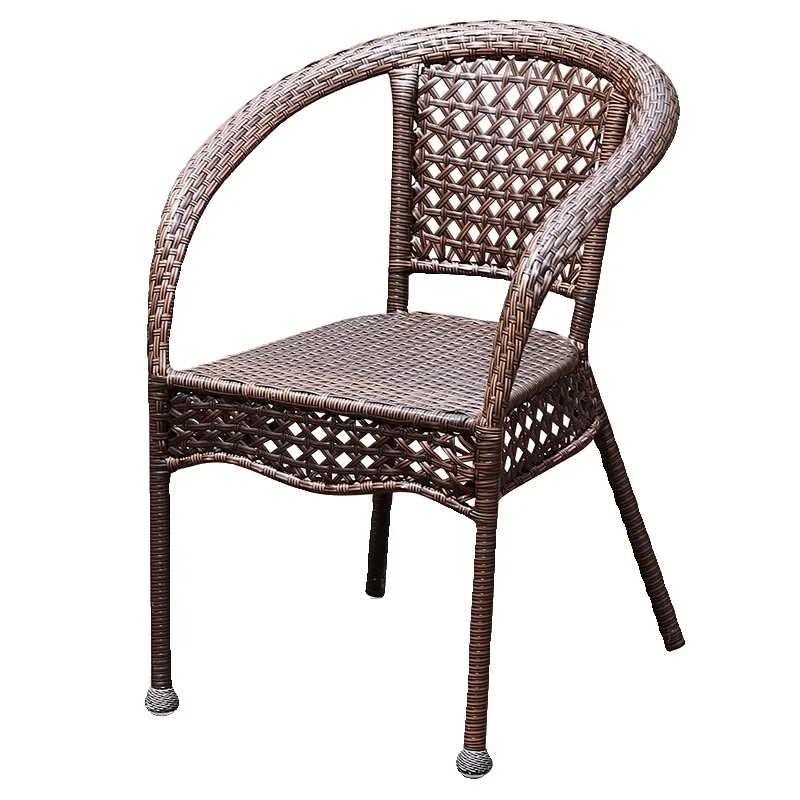 

Стул из ротанга, спинка стула, стул для пожилых людей, одиночный бытовой балкон, повседневный и удобный, сидячая имитация натуральной ткани Тенг.