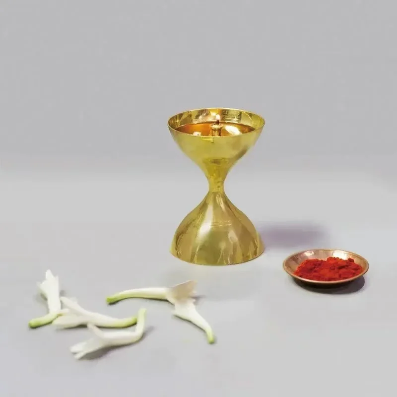 Lampe à huile en laiton Isha Life Linga Buddha, Diya en laiton pur pour la salle de Puja, Sadhguru Sannidhi Pooja, décoration de méditation à domicile