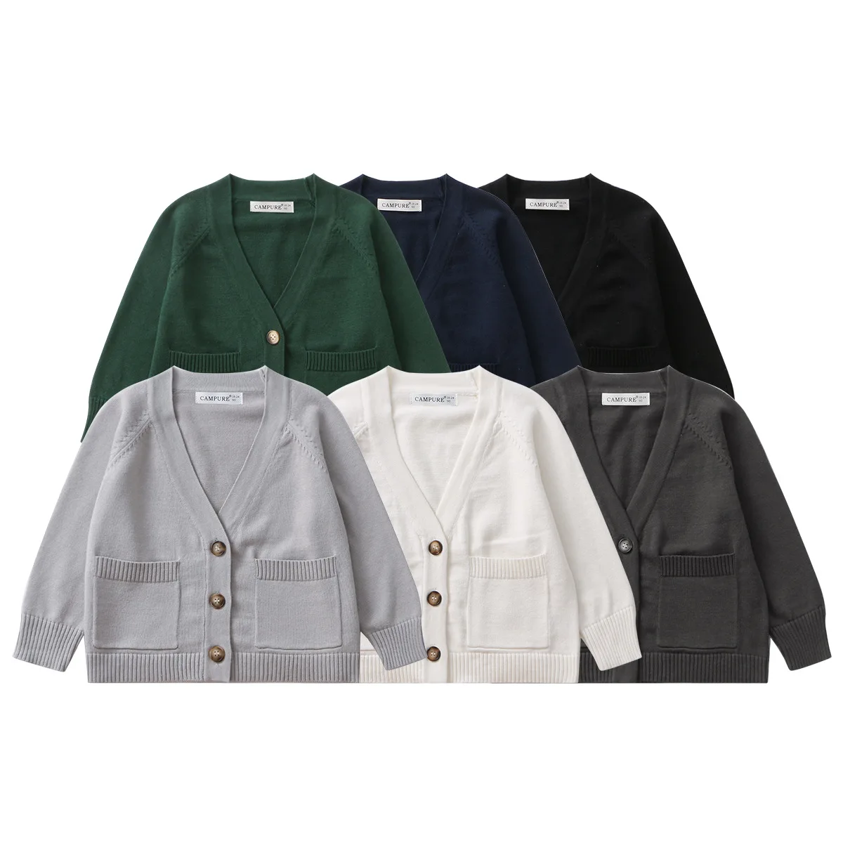 1-6 Y Kids Clothes Singlebreast Boys Sweaters V Neck Children Knitwear Daily Style Boys Base Sweater