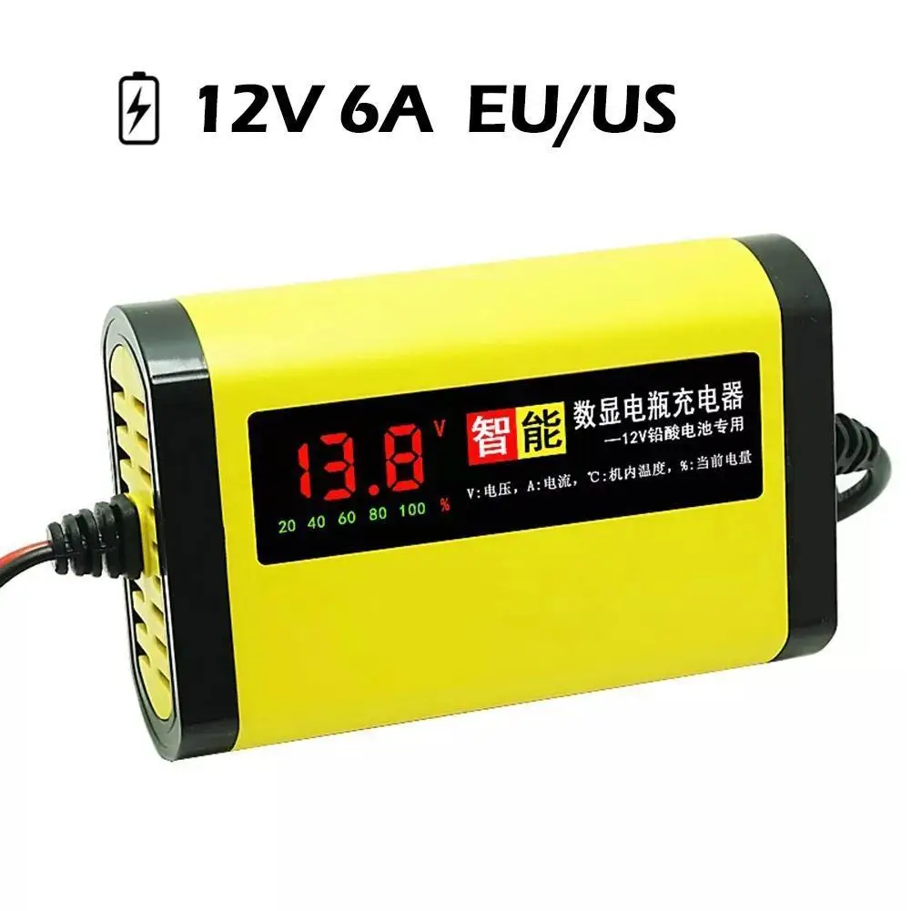 12v 2a Car Battery Charger Led Display Motorcycle Batteries Power Charge Short Circuit For 12v 12ah 14a Lead-aci