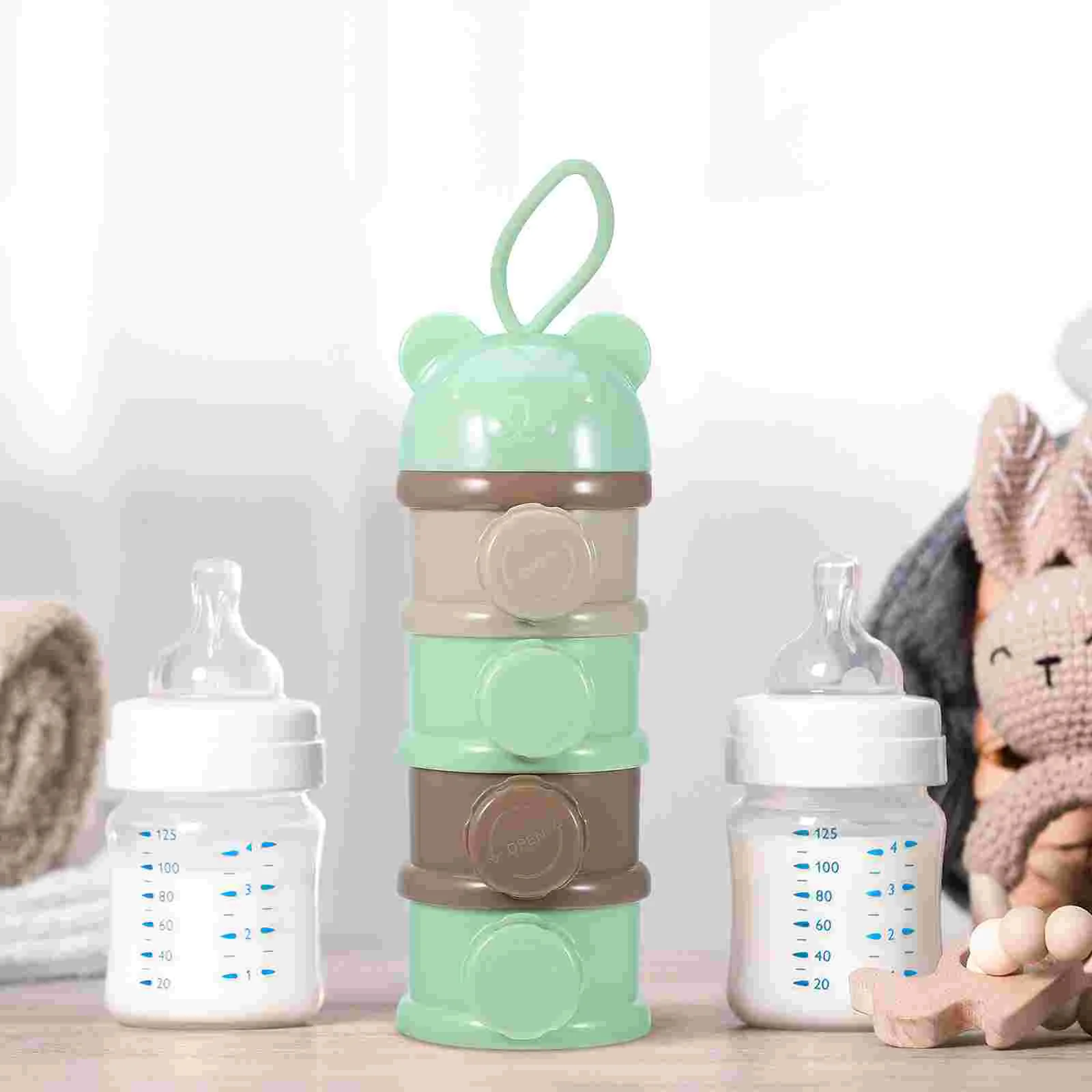 Récipient de lait en poudre pour bébés, support de nourriture pour bébés, plusieurs boîtes de distribution, 4 couches, portable