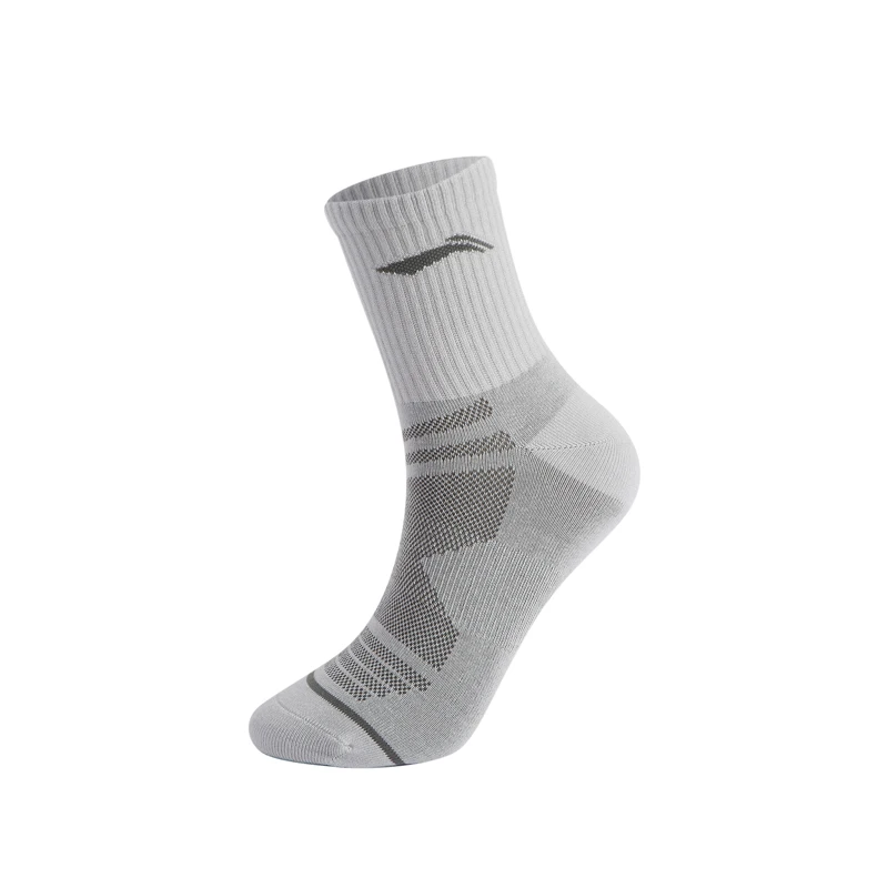 LiNing Unisex Sports Style Socks 24-28cm Black White Grey Colors LiNing Men Women Comfortable Stylisn Socks AWSV021 image 5